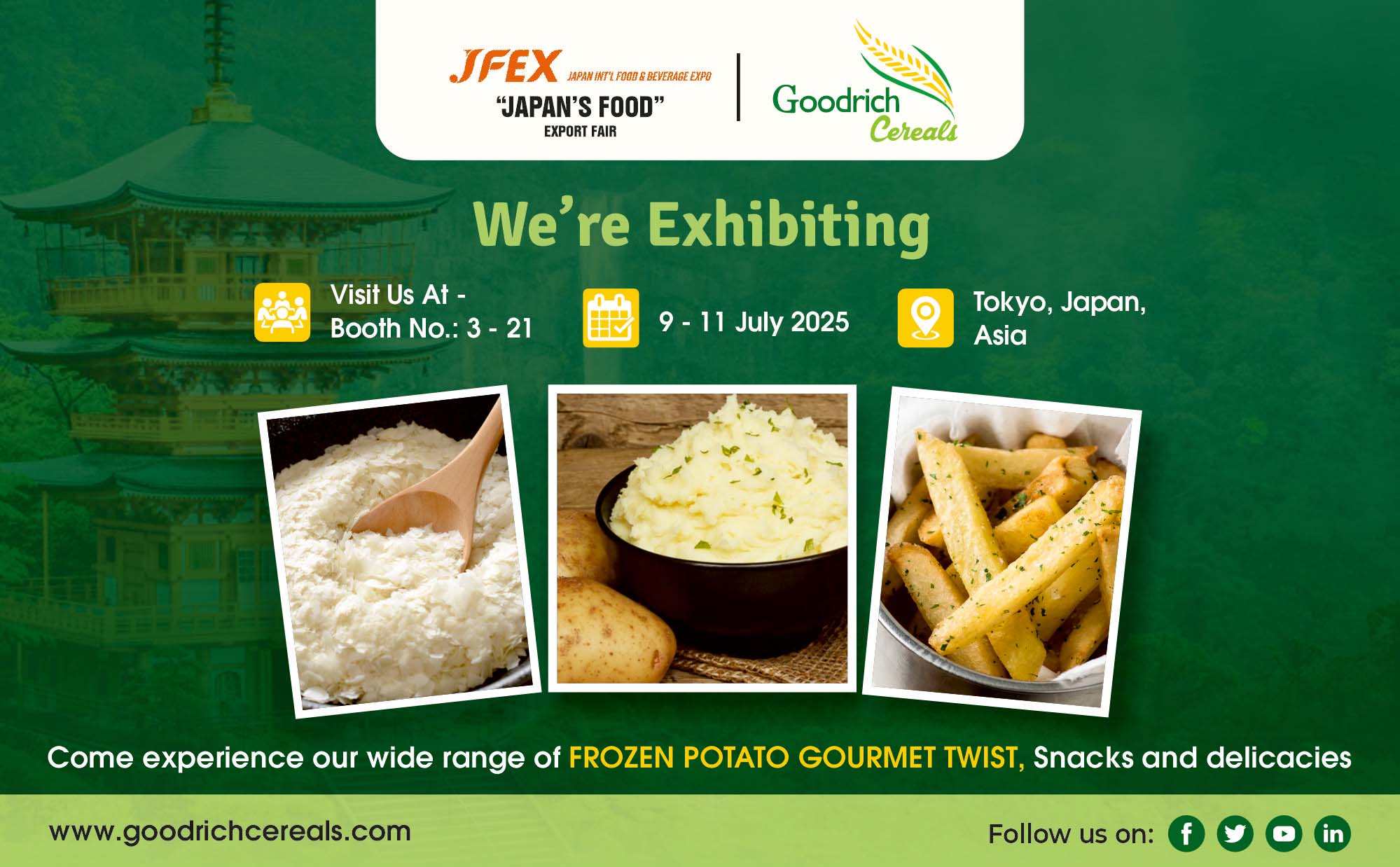 Goodrich Cereals Showcases Innovation in Potato Products at JFEX 2025, Tokyo