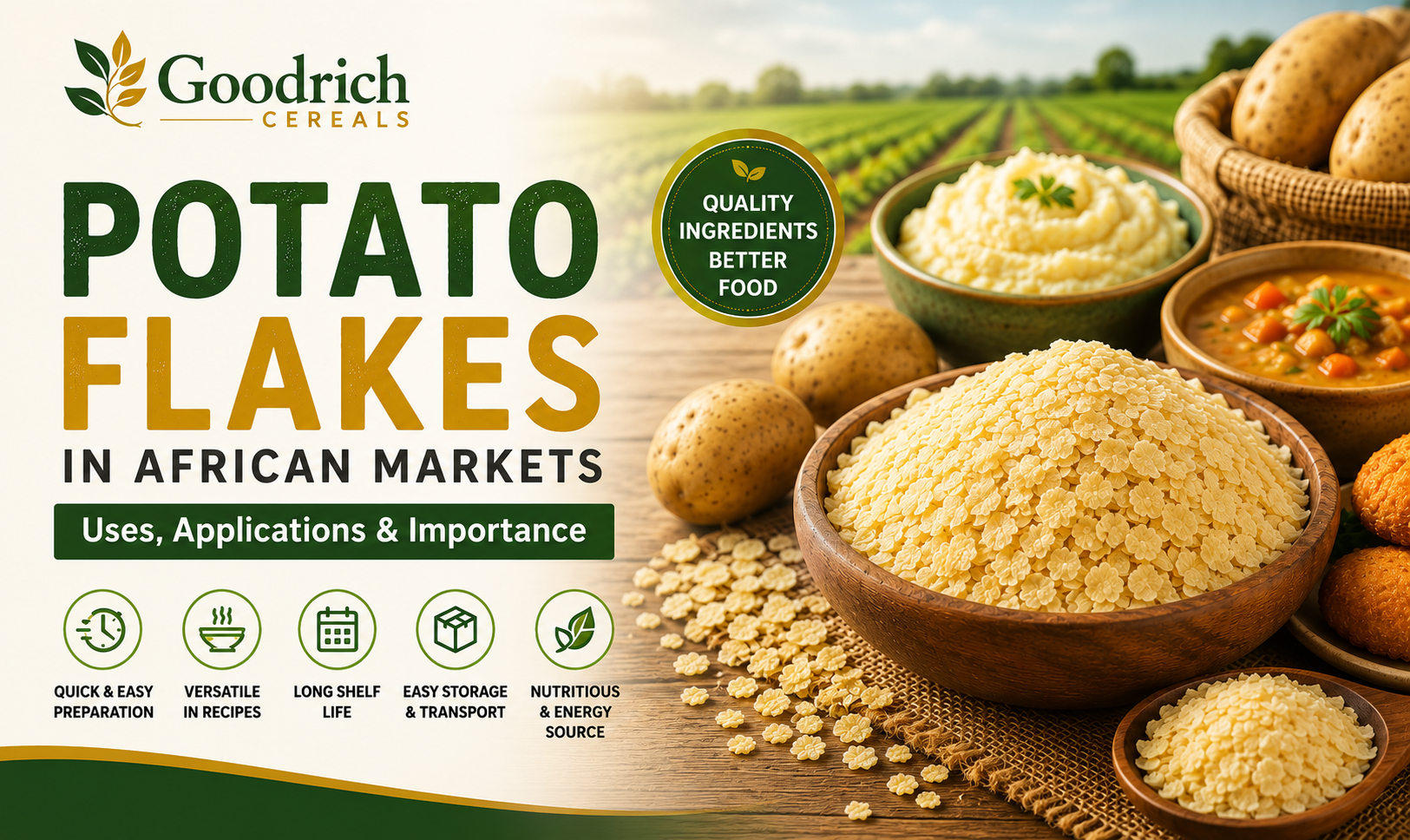 Potato Flakes in African Markets: Uses, Applications, and Importance